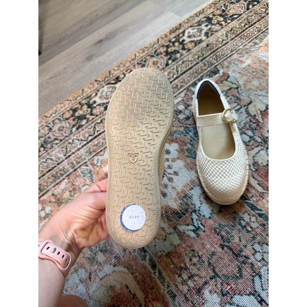 Rothy's Women's Mary Jane Flats 7 Cream Espadrille - Picture 4 of 7